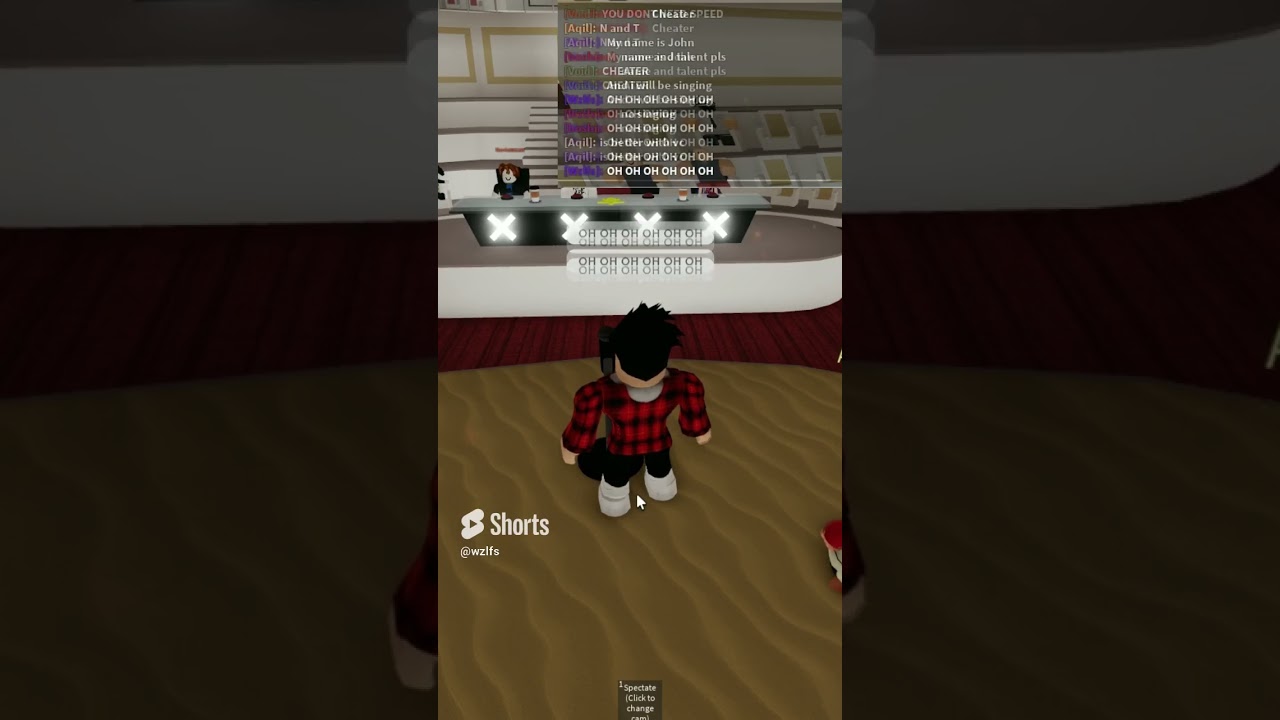 Singing "OH OH OH We're In Heaven" in Roblox Got Talent