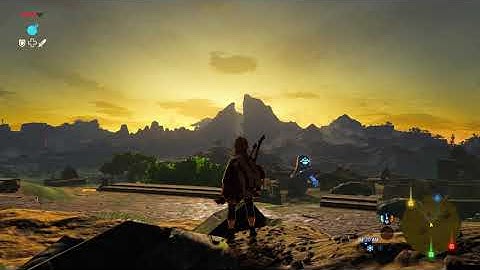 Sunrise in legend of zelda BOTW (For CEMU shader cache stutter fix Check description)