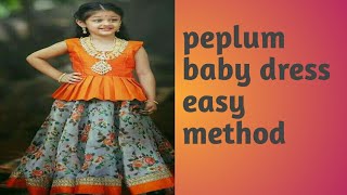 Peplum baby dress cutting and stitching ...