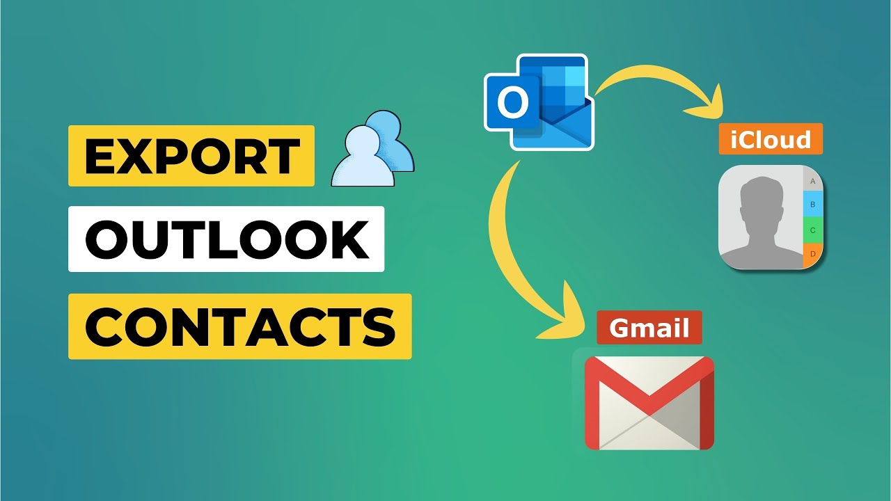 How to export Outlook contacts to Gmail and iCloud (CSV and vCard)