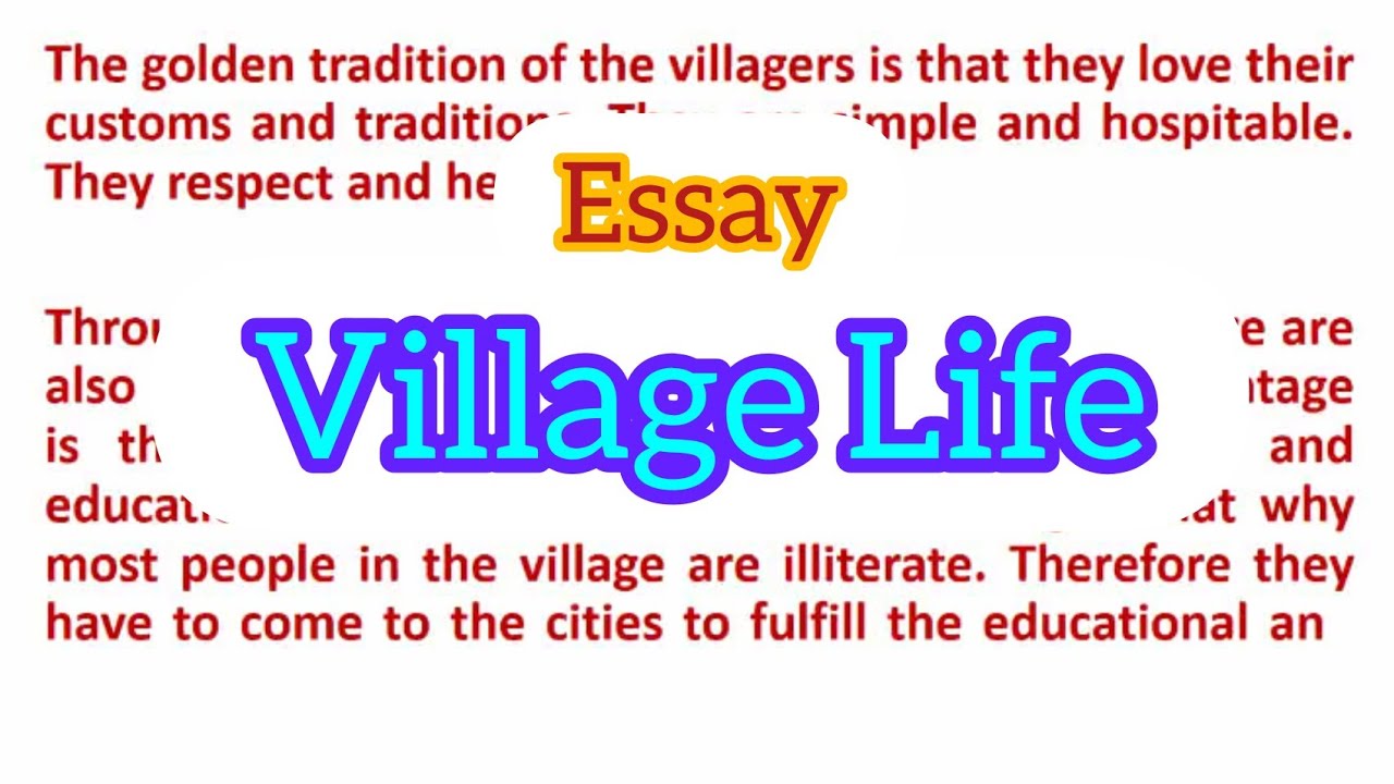 essay on village model