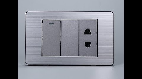 Ổ Cắm Và Công Tắc Điện Màu Xám Âm Tường Mặt Hợp Kim I Tenko.com.vn