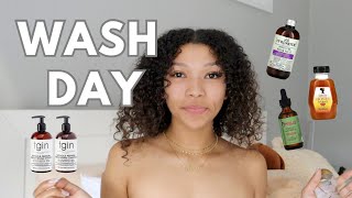 Wash Day Routine | 3C curly hair