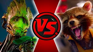 Who is Strongest | Groot vs Rocket Raccoon