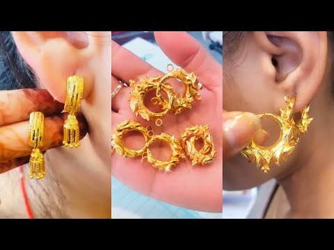 24कयरट सनक झमक new gold earrings design with price in nepal  sunko  jhumka design with price  YouTube