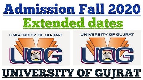 UOG | Admission Date extended | New schedule | Prof. Aadil Ghural