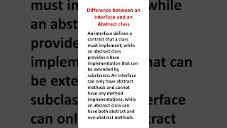 What is the difference between an interface and an abstract class in java