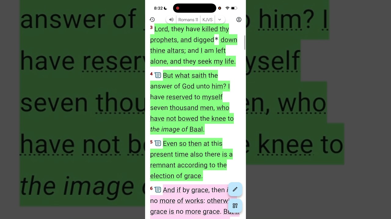 Only a remnant according to election 