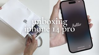 iphone 14 pro unboxing + accessories, minimal aesthetic | ft. camera test mini vlog & review