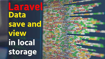 how to save and view data in local storage in laravel | RimonIT Solution