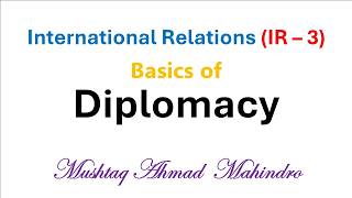 Diplomacy and its challenges