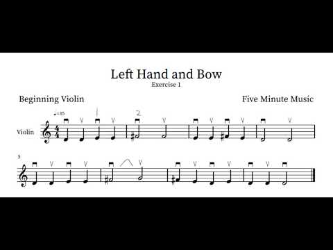 Left Hand and Bow Exercise No. 1 (Beginning Violin - Sheet Music Play-Along)