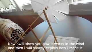 Wind powered crank slider mechanism - converting rotary to  linear motion