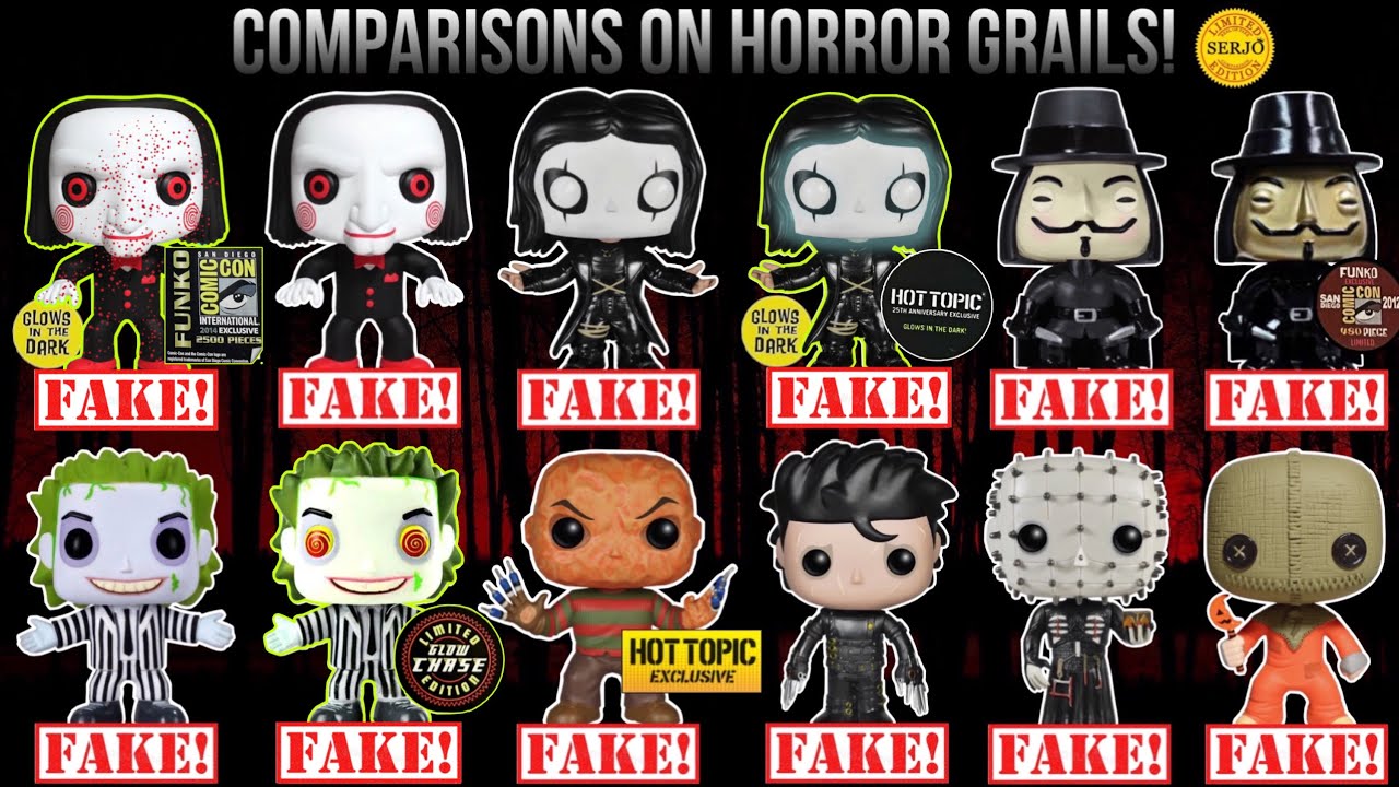 Comparisons of all 19 fakes by Funko POP! One Piece! 