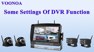 Some settings of DVR function for the VOONOA wireless backup camera system.