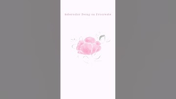 How to paint Watercolor peony on procreate -full art tutorial on channel