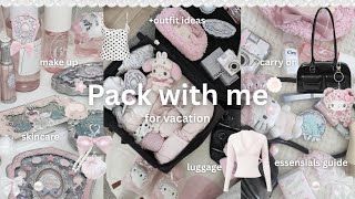 Pack With Me Aesthetic Essentials Skincare, Makeup, Suitcase Carry On Bag, Traveling Asmr