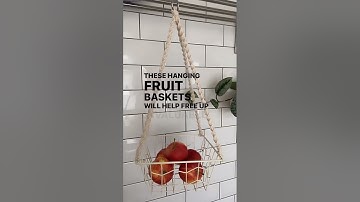 Hanging fruit basket #macrame #farmhousehomedecor #kitchendecor #handmadeuk #ecofriendlyproducts