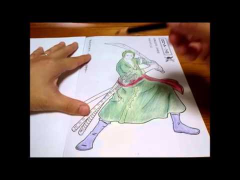 ワンピース ロロノア ゾロ 塗り絵 One Piece Roronoa Zoro Coloring Youtube