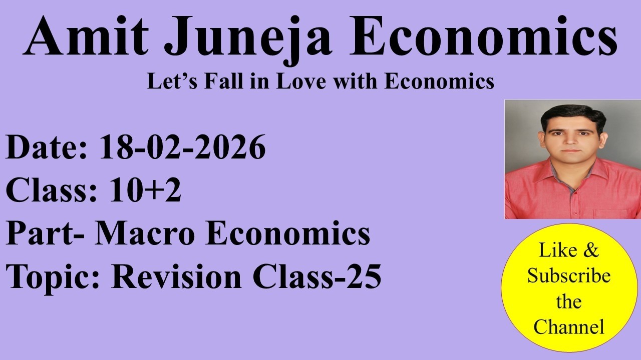 Revision Class-25 10+2 Economics Session: 2025-26