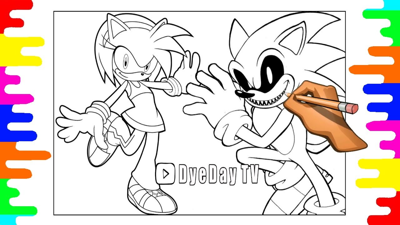 Sonic Exe Coloring Pages Printable for Free Download