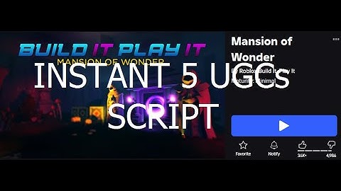 Roblox Mansion of Wonder UPDATED instant 5 UGCs script [Roblox Exploiting]