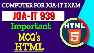 HTML MCQ for Junior Office Assistant-IT ( JOA-IT ) | Computer Awareness for JOA-IT @SuccessEducator