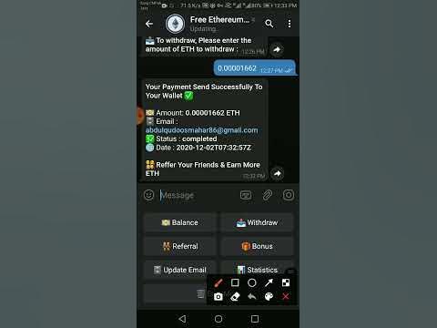 Telegram Eth Bot Withdraw Proof - YouTube