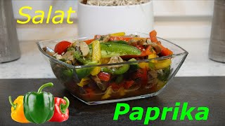 Paprika Salat mit Pilzen sehr knackig