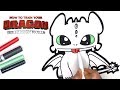 Toothless Baby Dragon Drawing & Coloring Tutorial for Kids, Movie How To Train Your Dragon Character