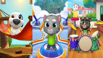 Talking Tom Hero Dash VS My Talking Hank Android Gameplay VS My Talking Tom 2 Android Gameplay