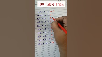 109 Times Table Trick | 109 table trick | math trick | trick to learn tables | #shorts #learntable