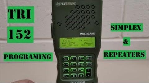 TRI PRC 152 - Simple channel programing
