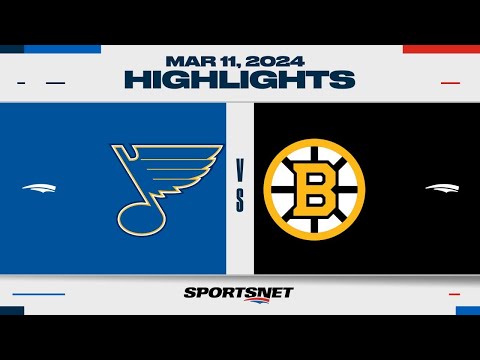 NHL Highlights | Blues vs. Bruins - March 11, 2024
