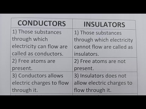 Difference Between Conductors And Insulators?-Class Series