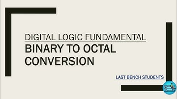 Binary to Octal Conversion | More useful content in description👇| @LastBenchStudents3 #video #dlf
