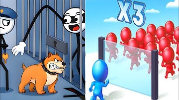 Thief Puzzle VS Mob Crontrol- Satisfying All Levels ASMR Gameplay Ragdoll Break Android iOS  #games