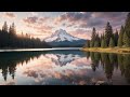 Mirror Lake, Oregon Aerial 4k Drone Footage