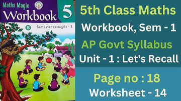 AP Govt 5th class maths workbook, sem - 1, unit - 1 : Let