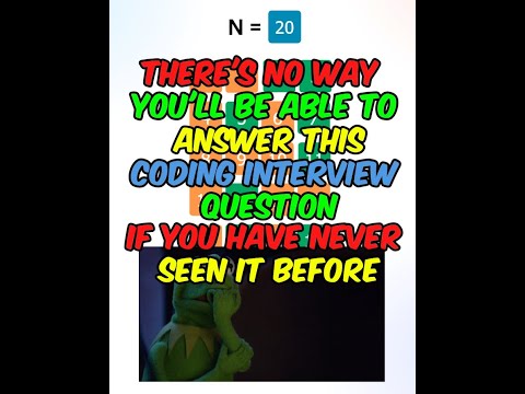 No Way To Answer This Coding Question Without Seeing It Before!