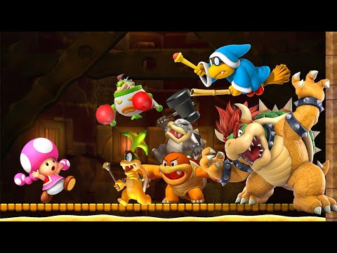 New Super Mario Bros U Deluxe - All Bosses (No Damage) - YouTube