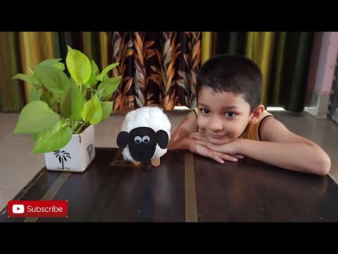 Video: Crafts For The New Year: Goat From Cotton Swabs