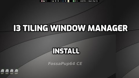 i3 tiling window manager install in puppylinux