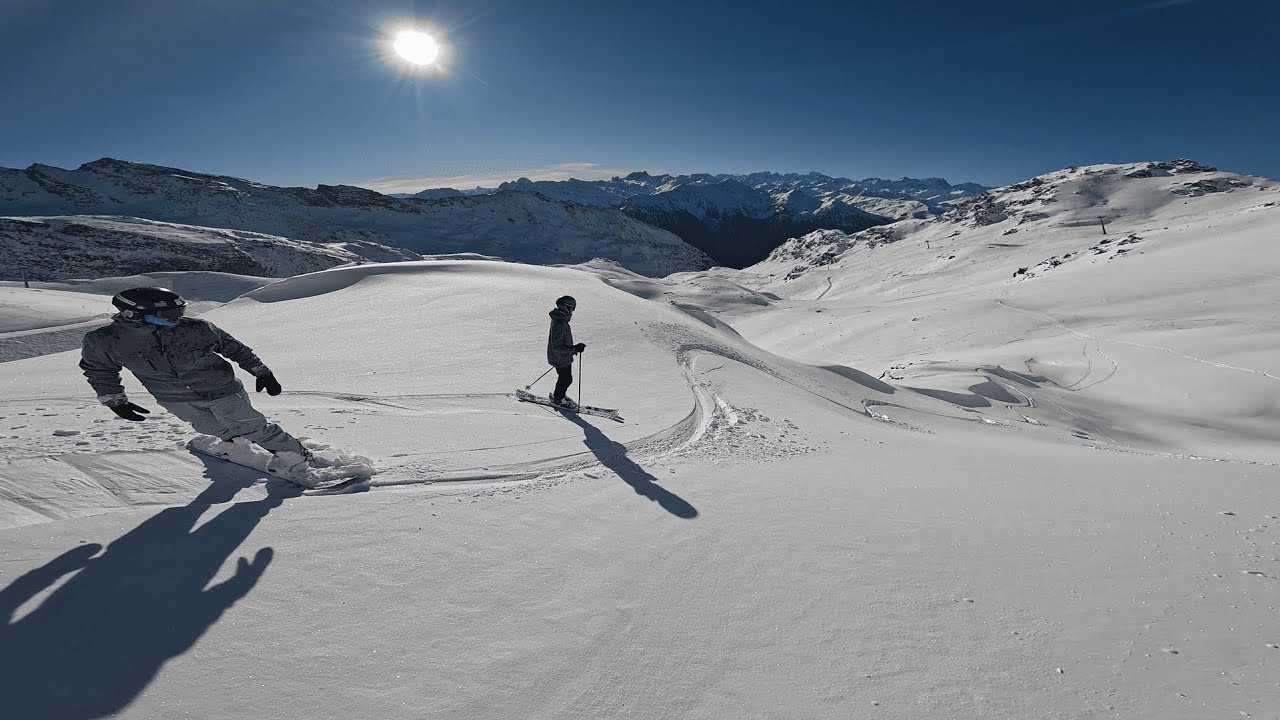 BEST SKI DAY à VAL THORENS | SOLEIL, NEIGE, TRICKS et CHUTES avec les potes !