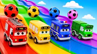 Wheels On the Bus + Old MacDonald - Soccer ball shaped wheels - Baby Nursery Rhymes &amp; Kids Songs