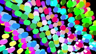Free Stock Videos - abstract colorful hexagon shapes moving morphing 3D animation