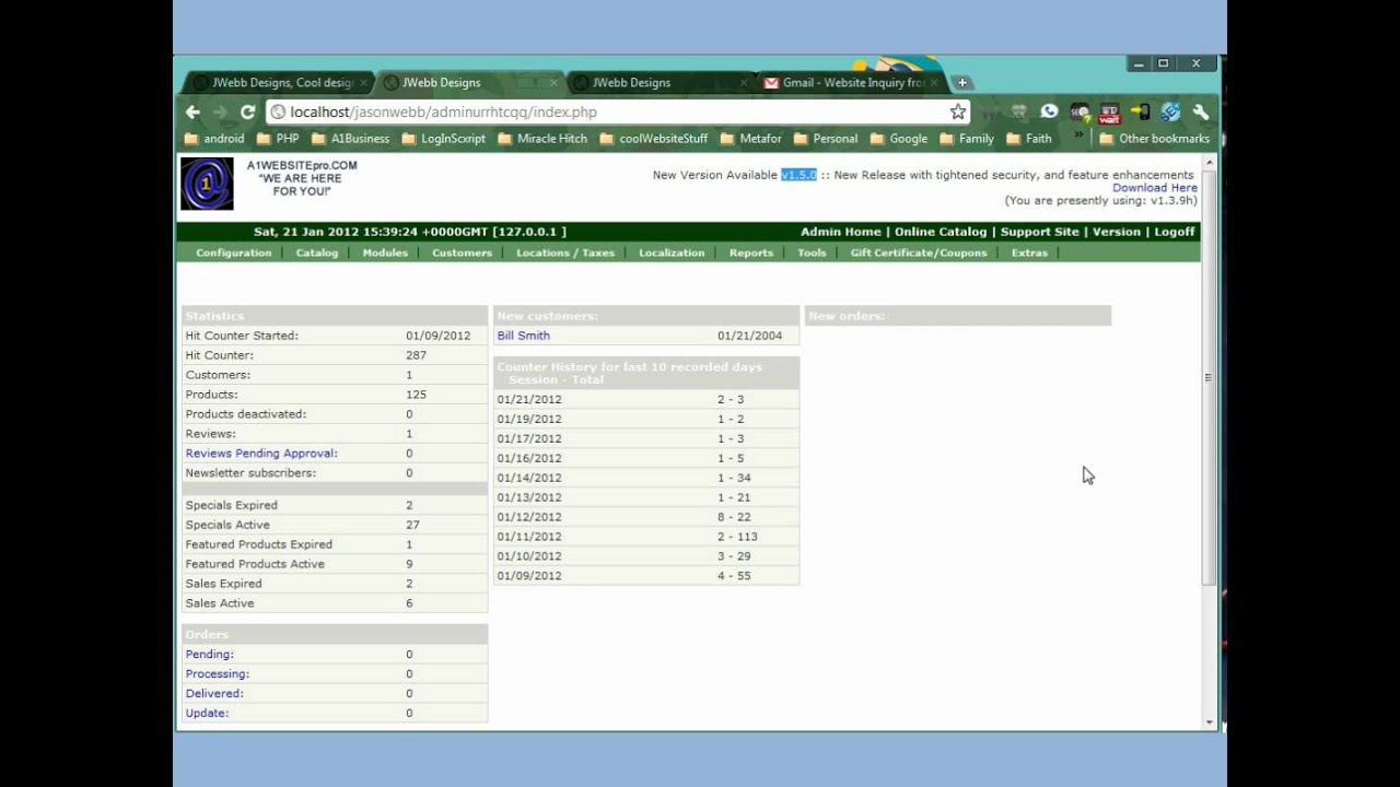 Zen cart Tutorials intro to the configuration - YouTube
