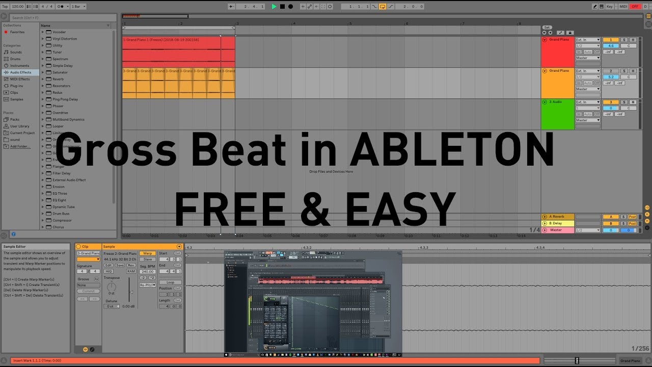 tøffel Tolkning korroderer HOW TO GET HALF SPEED GROSS BEAT EFFECT ABLETON FREE QUICK EASY // NO VST  NEEDED - YouTube