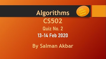 VU CS502 QUIZ No. 2 Feb 2020 || VU WORLD