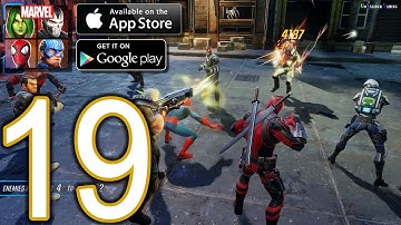 MARVEL Strike Force Heroes Android iOS Walkthrough - Part 19 - Deadpool Alliance Raid Spicy